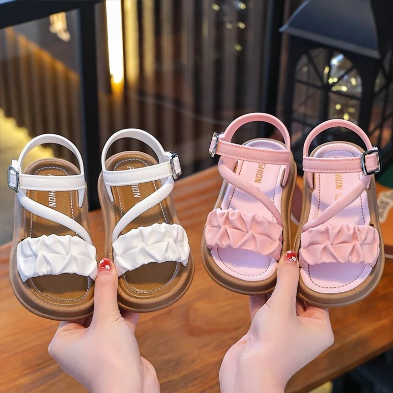 女童凉鞋夏季外穿气质时尚百搭休闲防滑软底韩版中大童女孩学生鞋