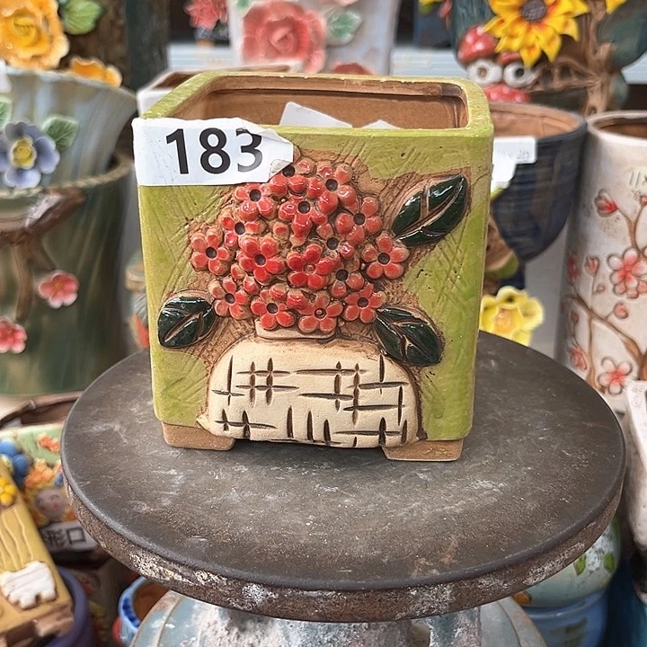 紫砂花盆粗陶材质多肉花盆