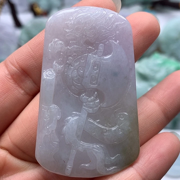 翡翠未镶嵌颈饰龙牌福利