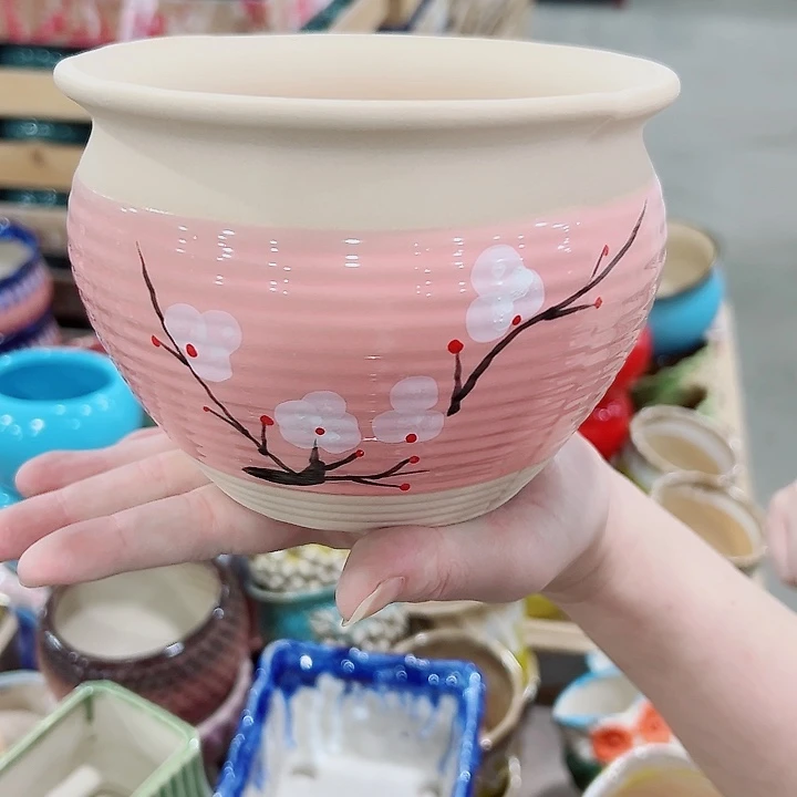 有孔.凑满10元发货多肉陶瓷花盆！