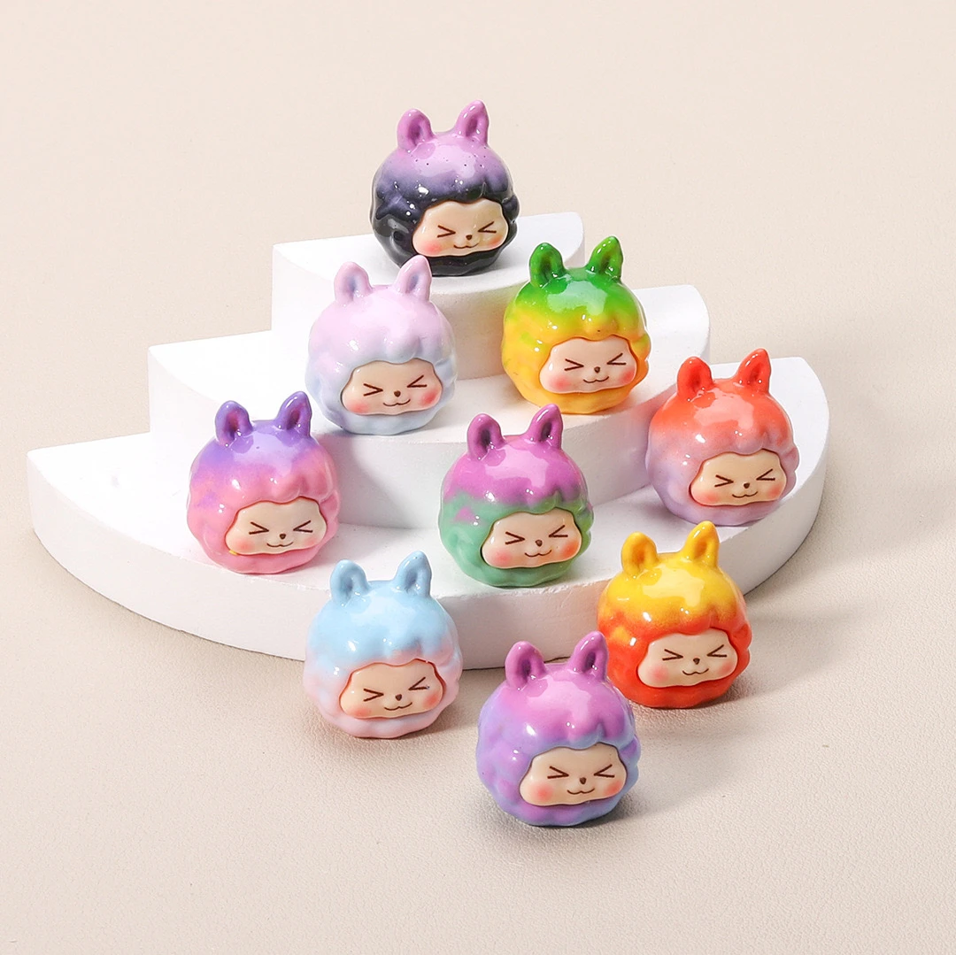 泡泡家【潮玩推推乐】萌粒树脂手工diy公仔摆件