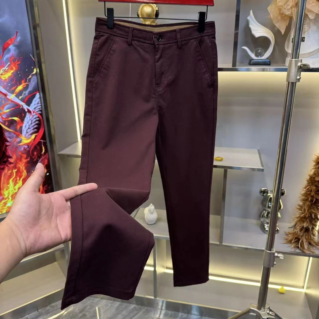 男士休闲裤时尚百搭简约弹力秋冬直筒裤秋季修身男裤