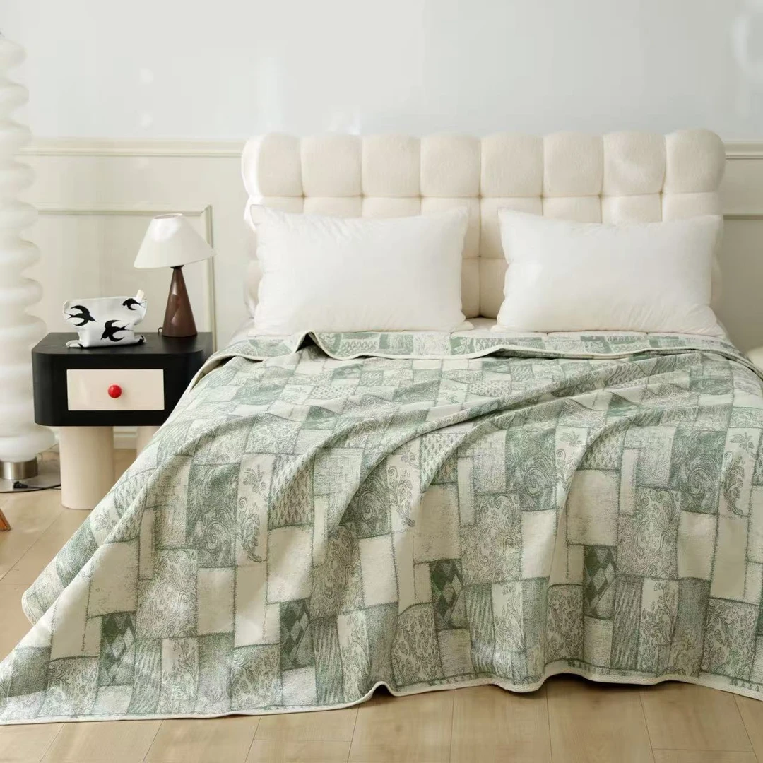 （摩尔卡）220*240cm高端轻奢罗布麻艾草精华可机洗凉席床盖