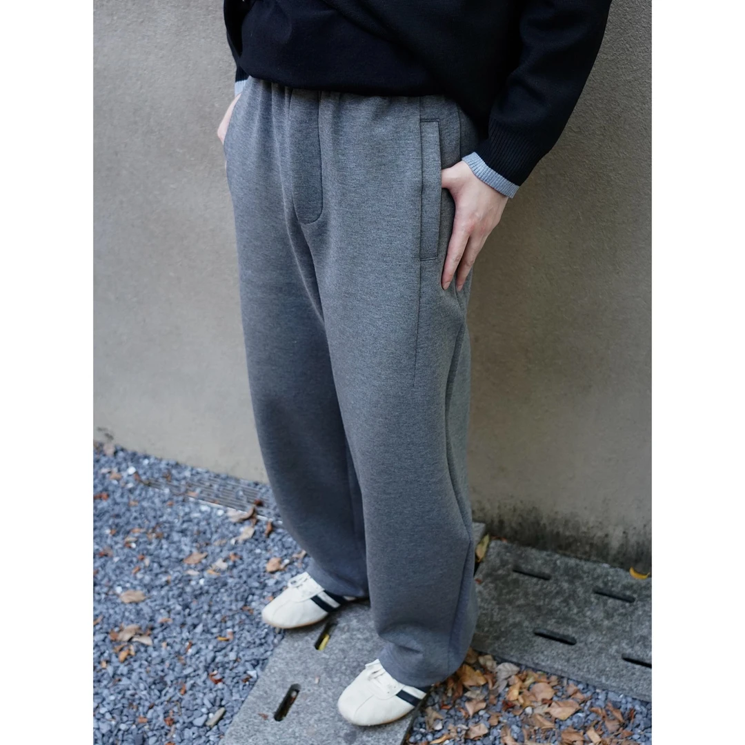 秋冬-立体剪裁设计松紧腰头拼色棉莫代尔复合柔软质感男休闲长裤