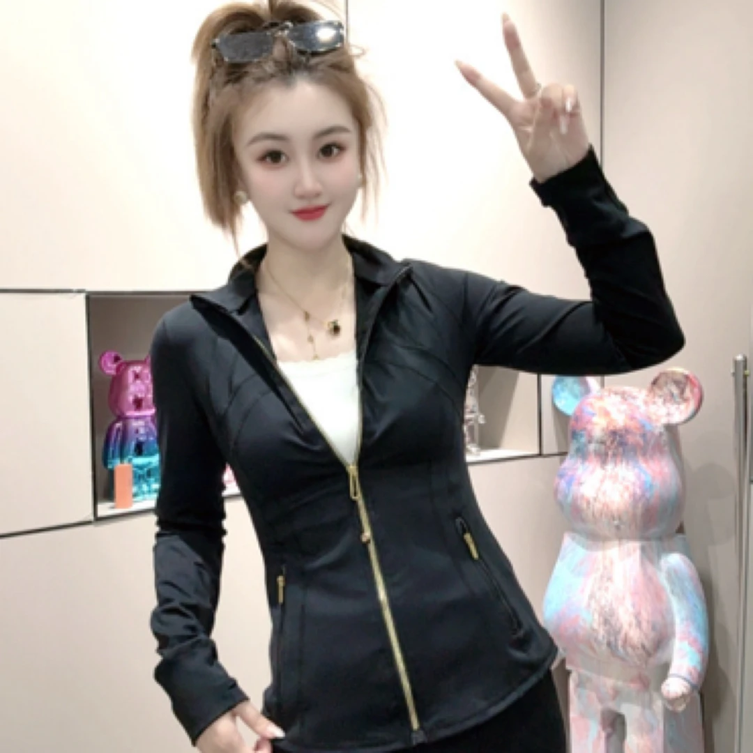 洋气显瘦修身金拉链外套