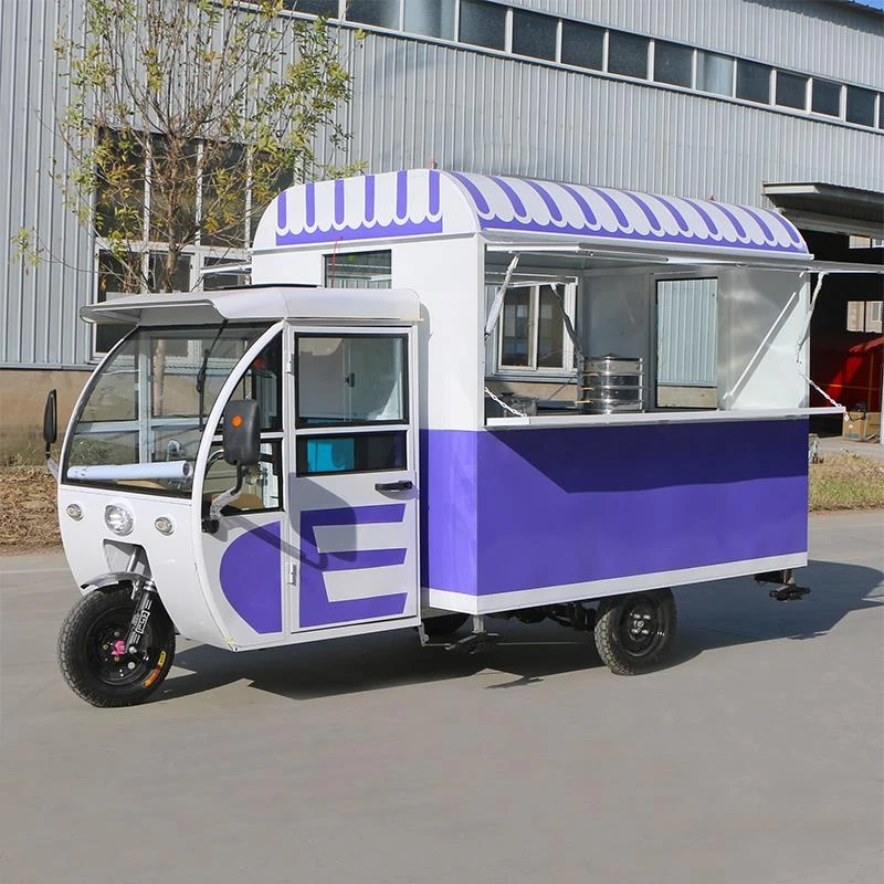 电动多功能三轮小吃车移动炸串摆摊餐车商用流动美食早餐快餐推车
