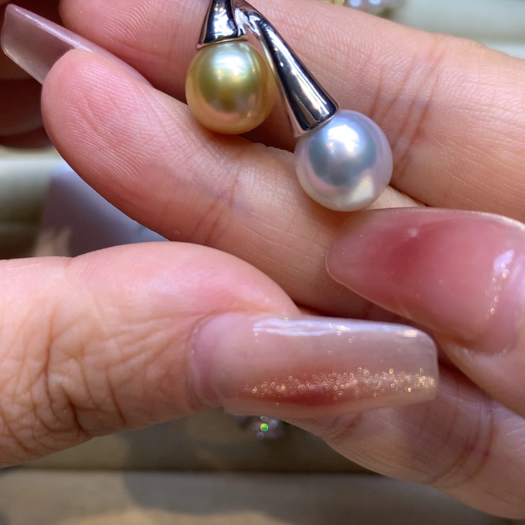 颈饰银S925镶嵌海水珍珠