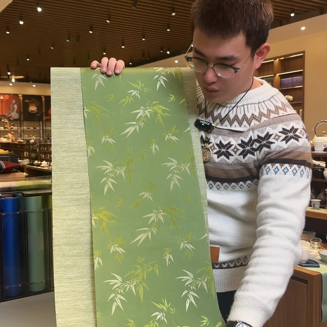 茶道配件竹韵茶席90cm