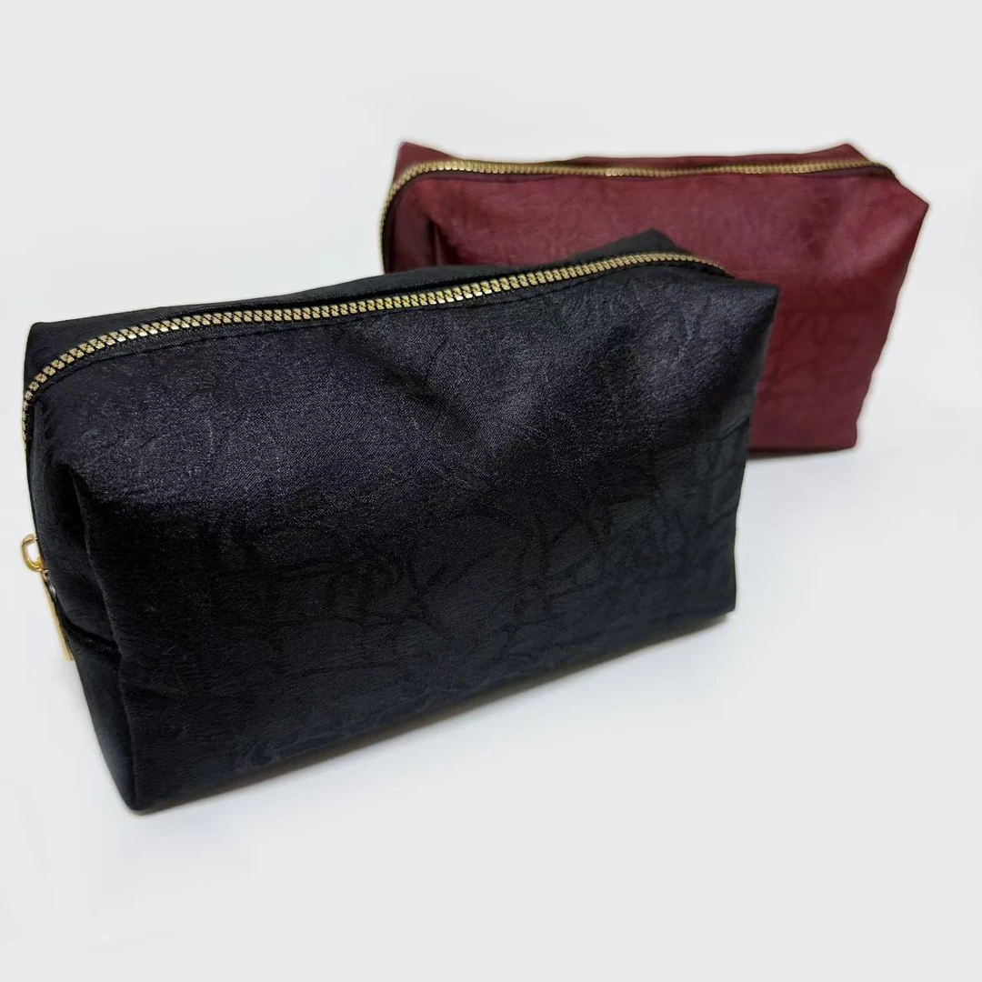 龟裂纹化妆包2024新款国风百搭收纳包