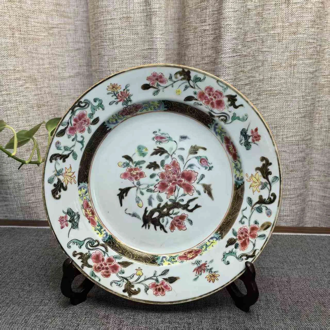 粉彩花卉纹陶瓷摆件~雅居艺品铺