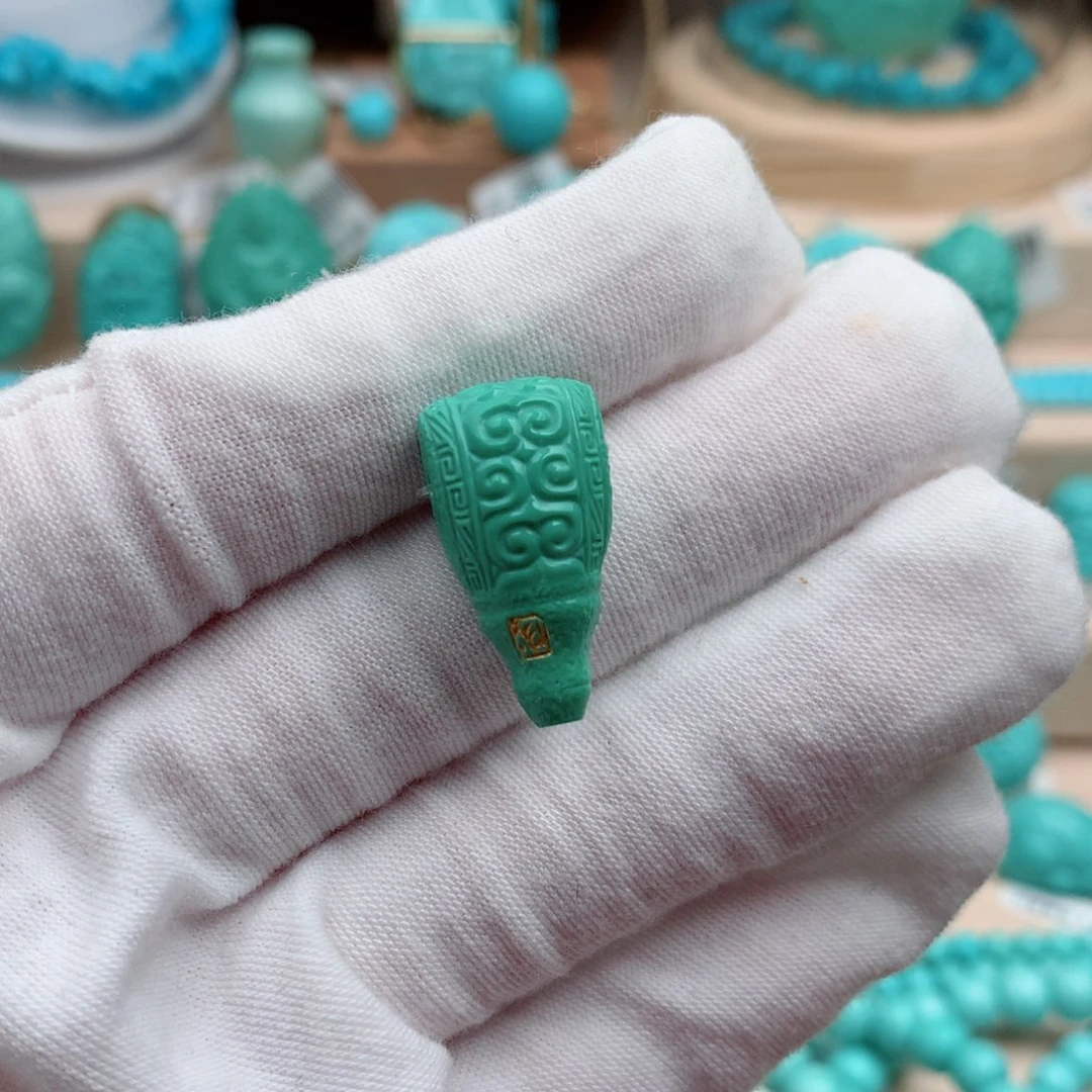 绿松石珠宝奇石未镶嵌12.2mm