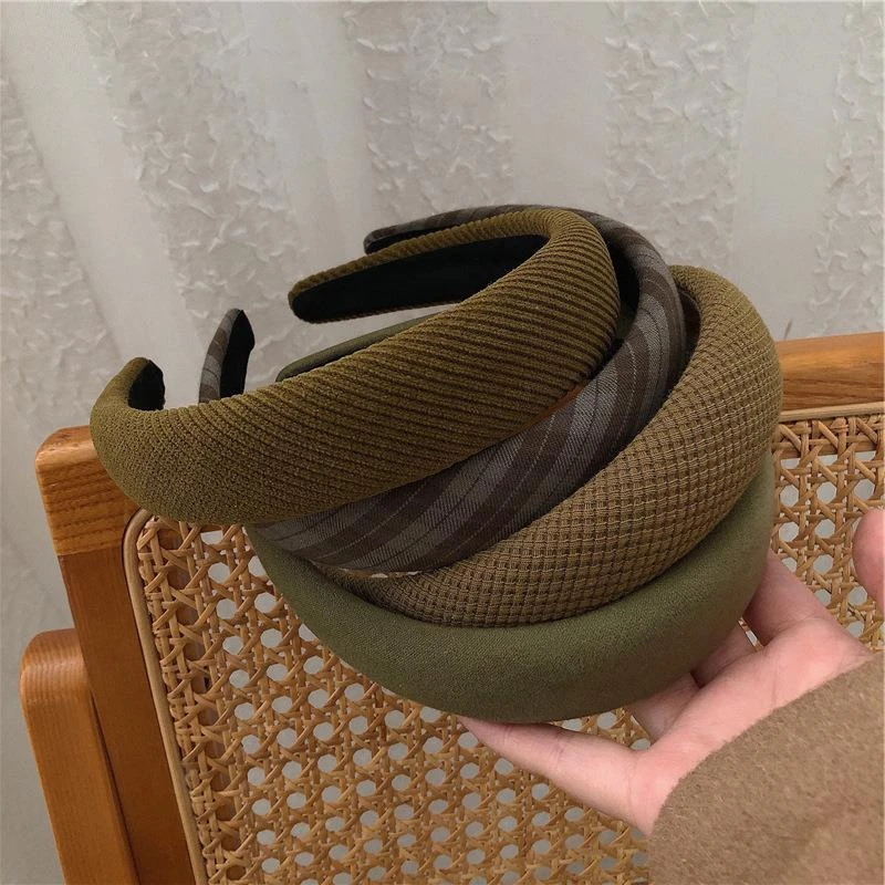 咸菜绿韩国INS风气质秋冬海绵增高发箍外出气质甜美压发发卡发饰