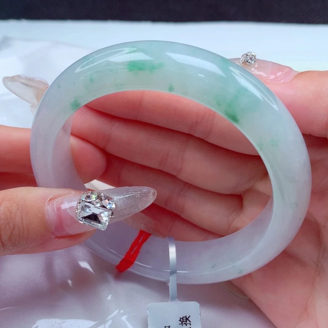 翡翠手镯未镶嵌天然缅甸翡翠A货手镯 13+宽 83号