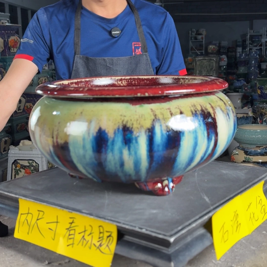 一风堂石湾花盆 内20*10编号172