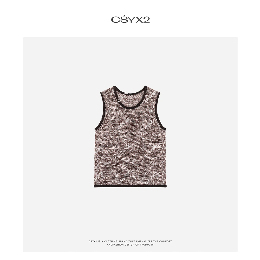 CsyX2-2025S/S早秋新款“布达佩斯”时尚简约背心CZ5CB005