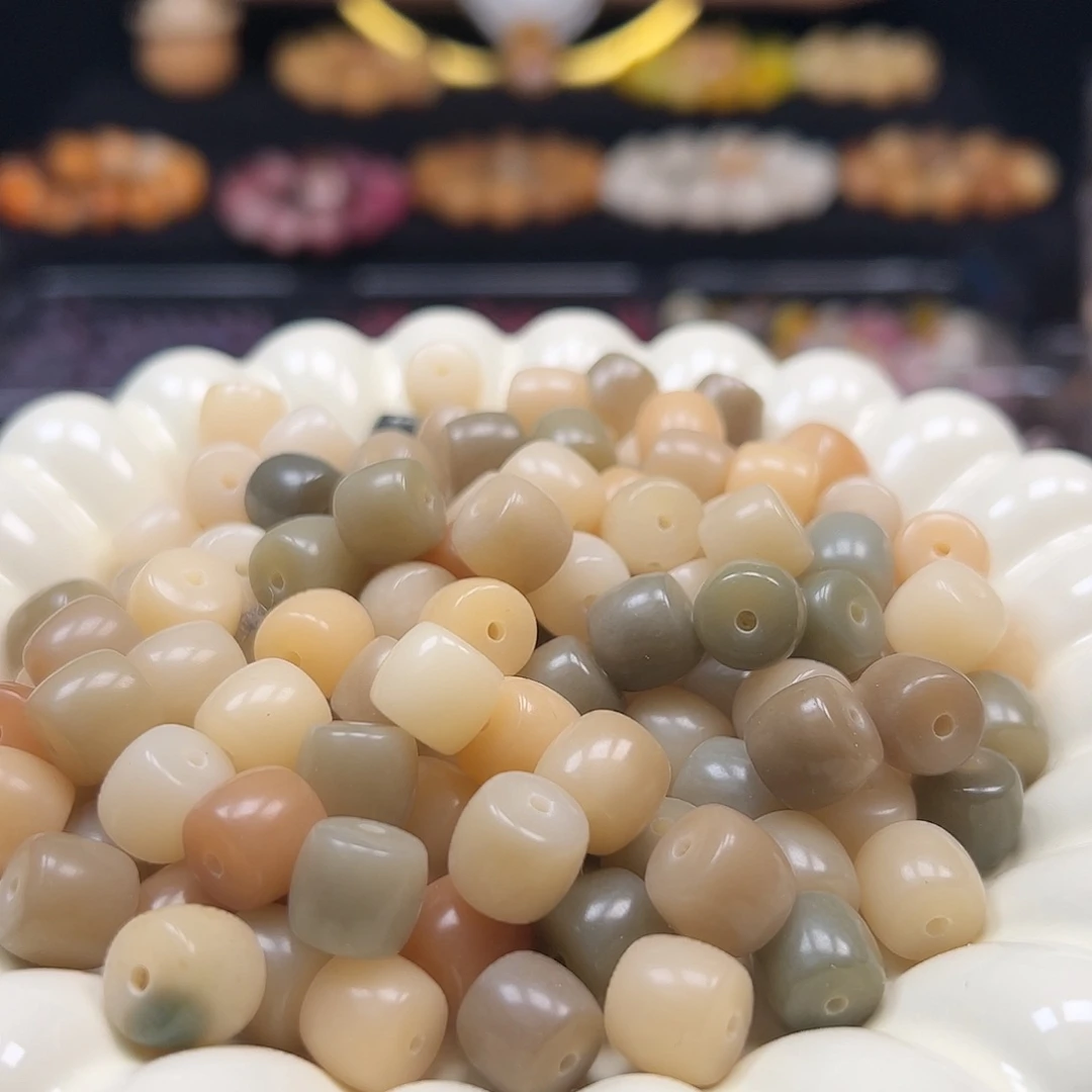 手串菩提根/象牙果微瑕卡11多宝直切150颗