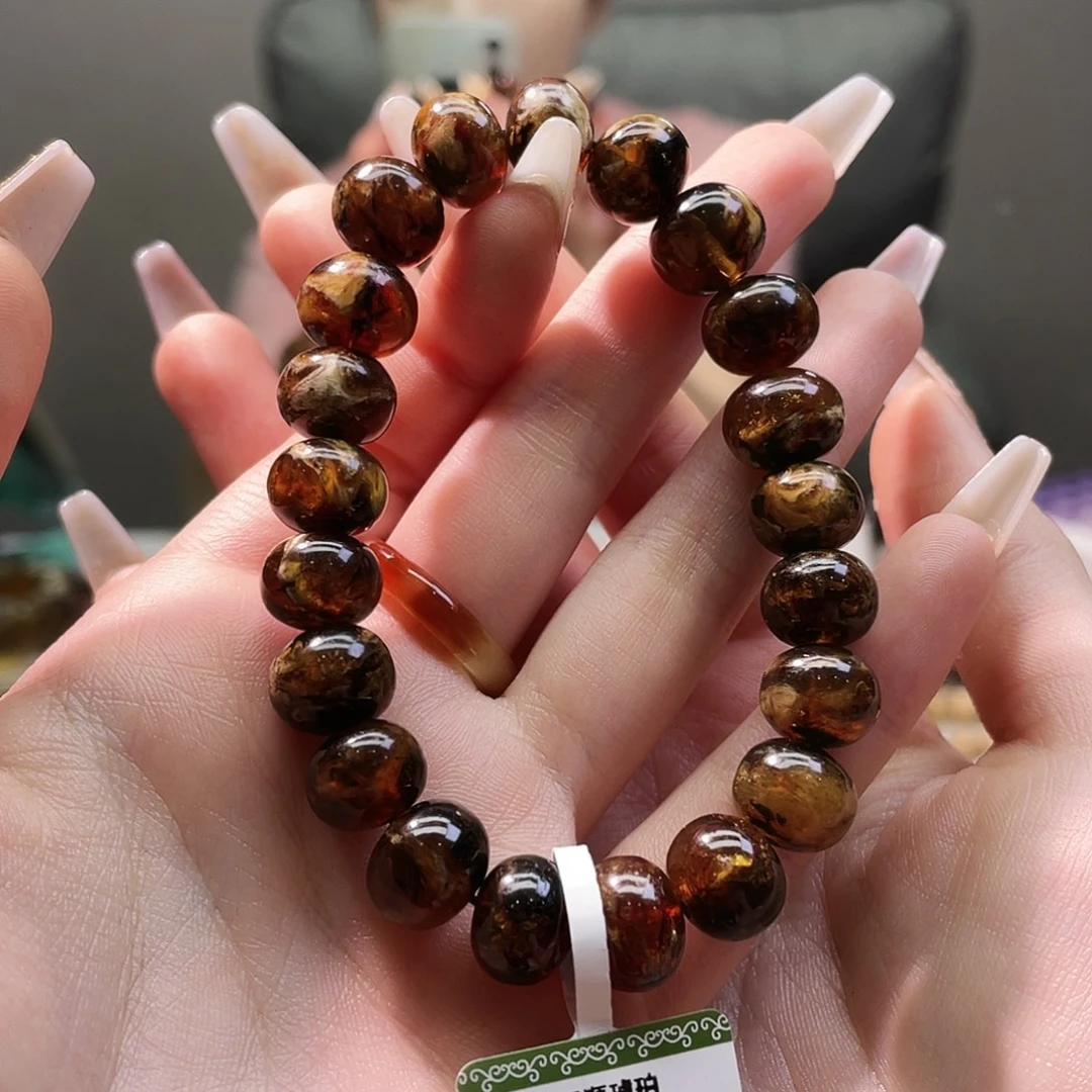 琥珀未镶嵌裸石抚顺琥珀11➕手串花腊