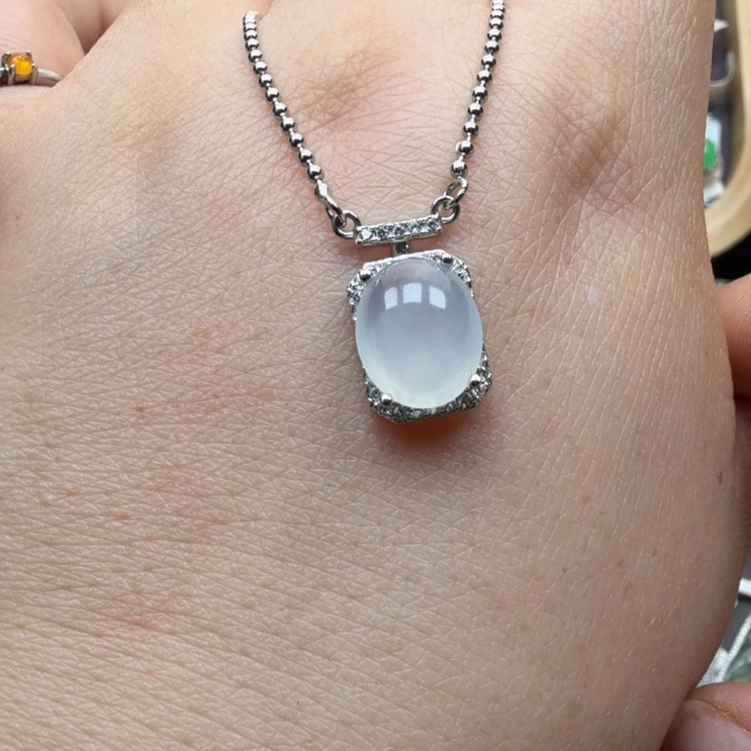 翡翠银S925镶嵌戒指8036