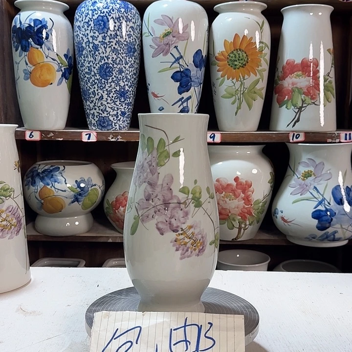 瓶高25口9紫藤新款陶瓷陶瓷
