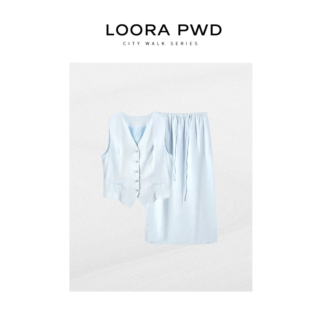 LOORAPWD/罗拉密码【蓝蝶】2025款春夏修身版时尚套装25CJBD0071N