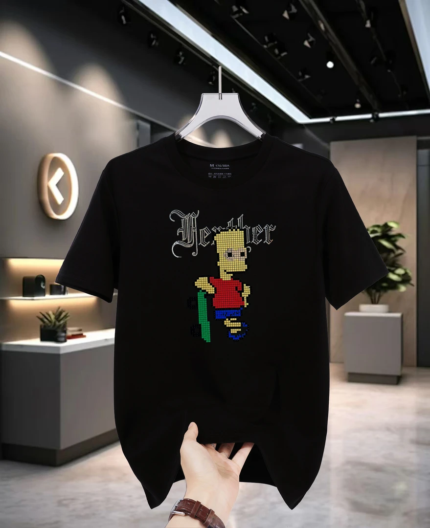 【100支液氨丝光长绒棉】男士圆领基础款百搭夏季凉爽透气潮流短袖