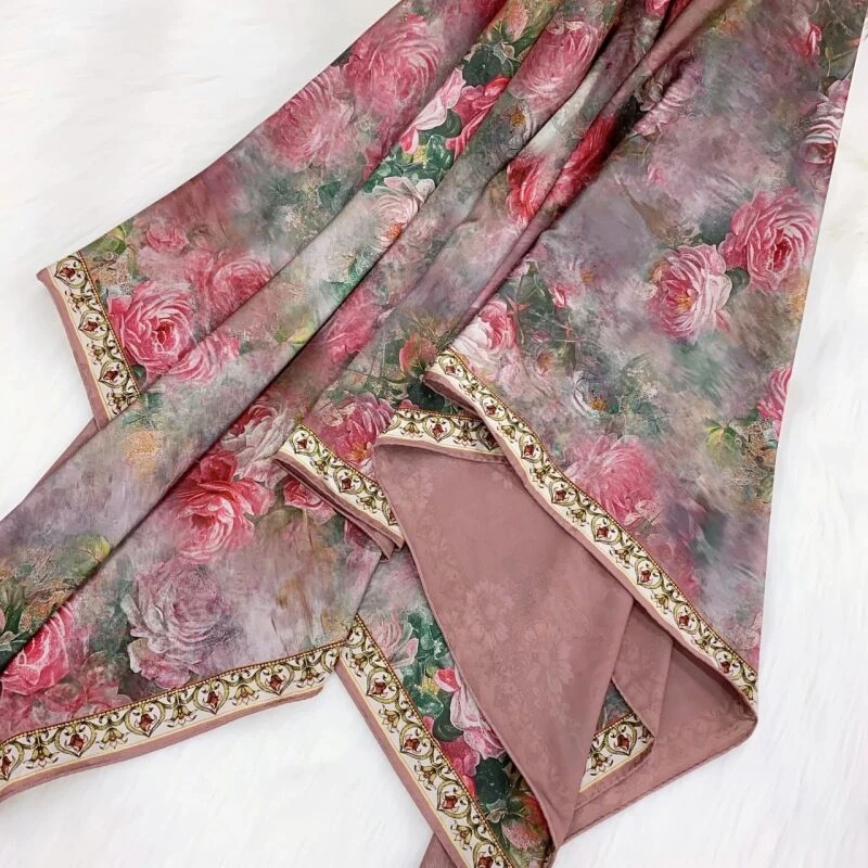 A363【玫瑰故事】 140*140  围巾新款中国风时尚百搭洋气旅行