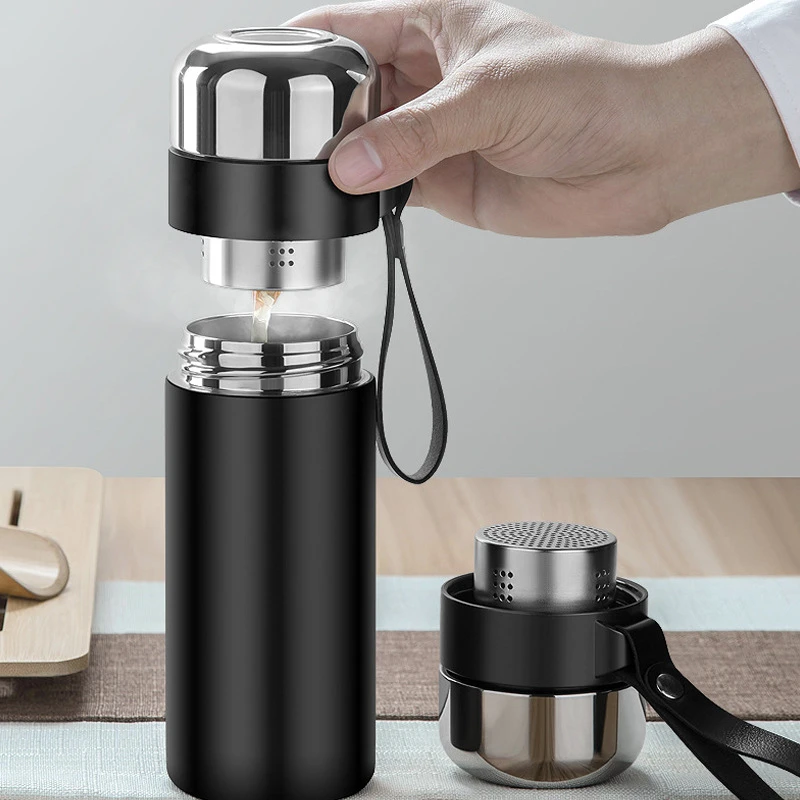 保温杯户外大容量泡茶杯便携车载高档女士家用过滤学生真空旅行保