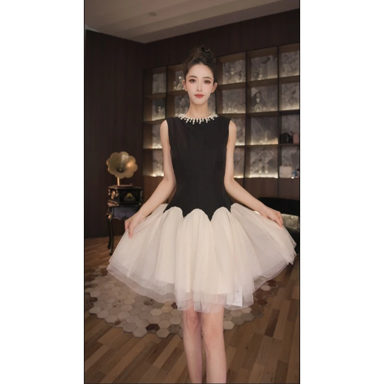 七爷定制 国内设计师品牌 气质收腰连衣裙 9782