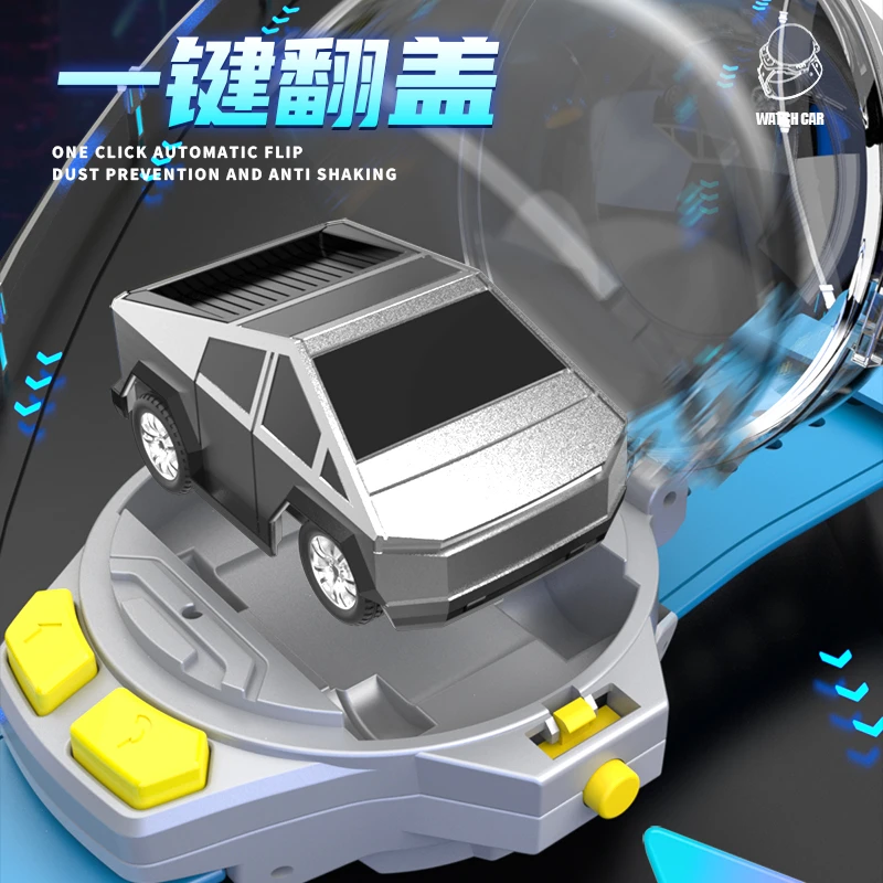 新款 特斯拉 手表遥控小汽车迷你合金赛车男孩电动玩具车生日礼物