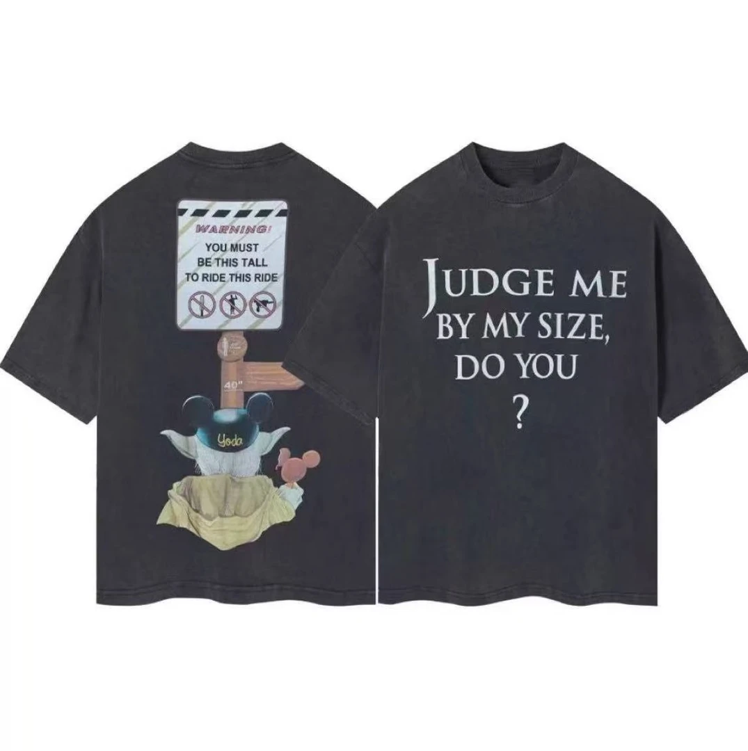 【星际大战】宽松美式街头洗水做旧字母T恤❤