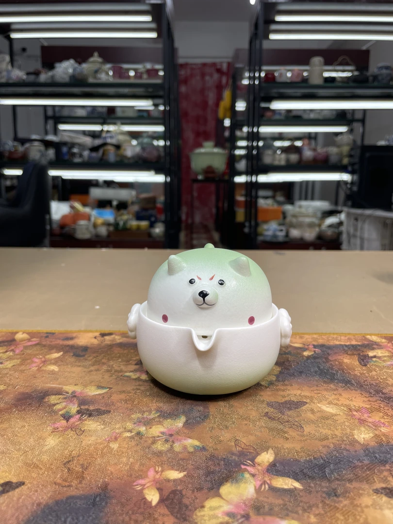 陶子茶具 菜白柴犬快客杯-5588（直播专享）