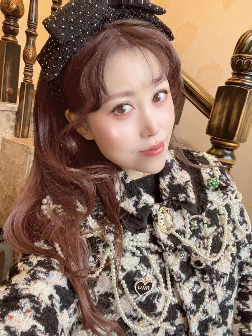 YDNalways品牌轻奢女装2025秋冬重工钉珠格子羊毛套装