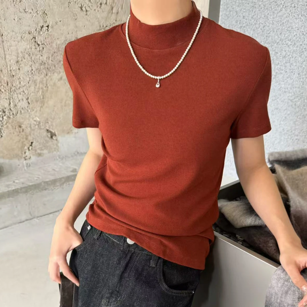 【海南简爱】修身显瘦内搭打底衫T恤1573枫叶红