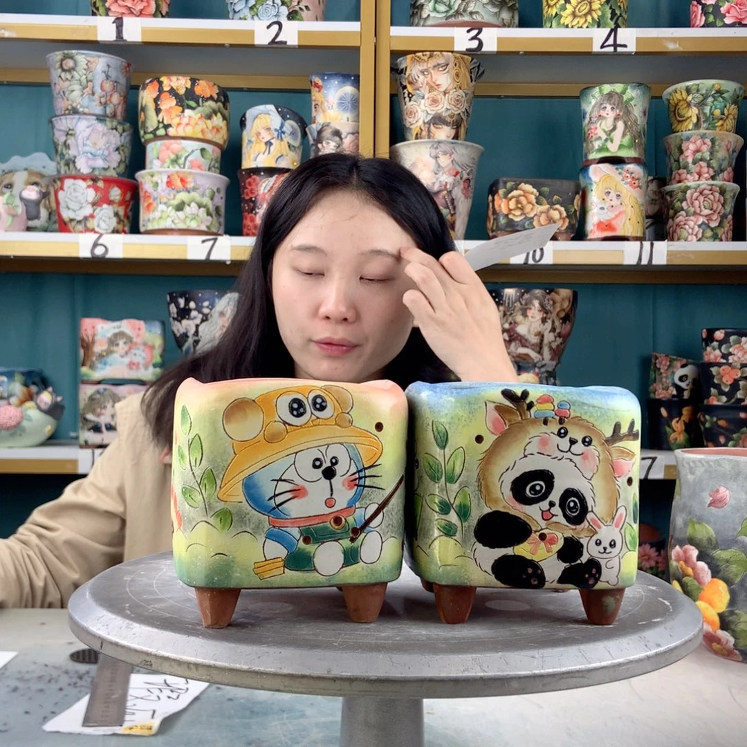 景德镇手工花盆194