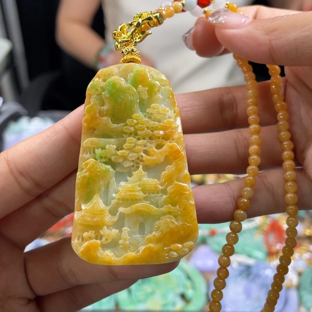 正***微翡翠未镶嵌颈饰代编织