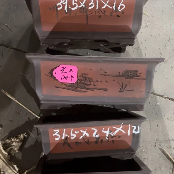 紫砂花盆128-4。