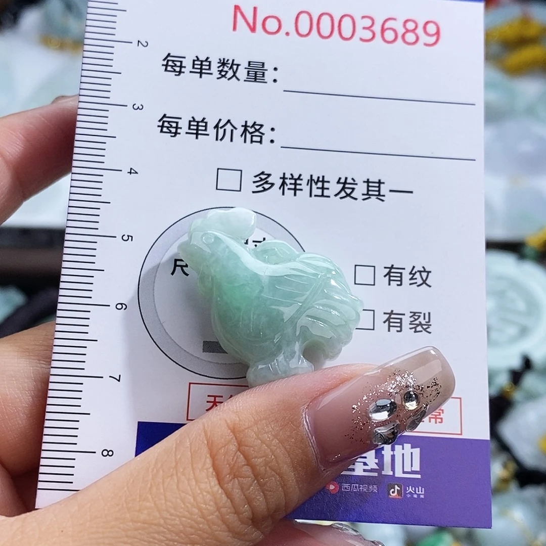 翡翠未镶嵌颈饰3689