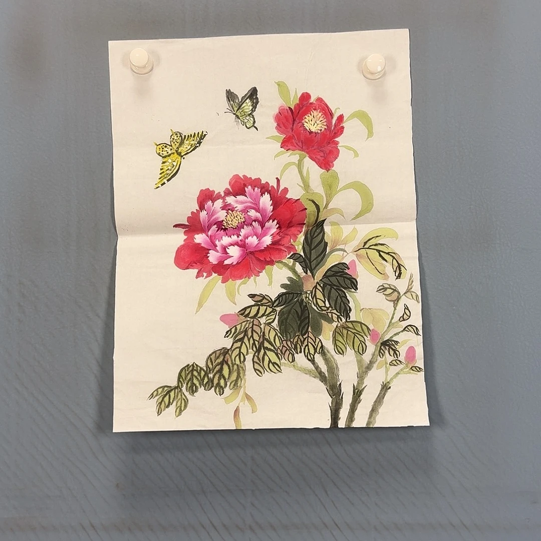 国画1301 牡丹图画师大