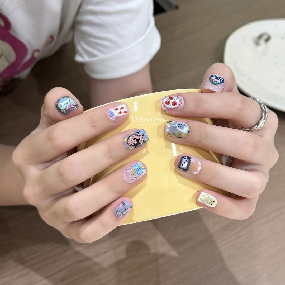 【动物家园】哇噻噻轻奢纯手工美甲高级气质定制穿戴甲显白男生