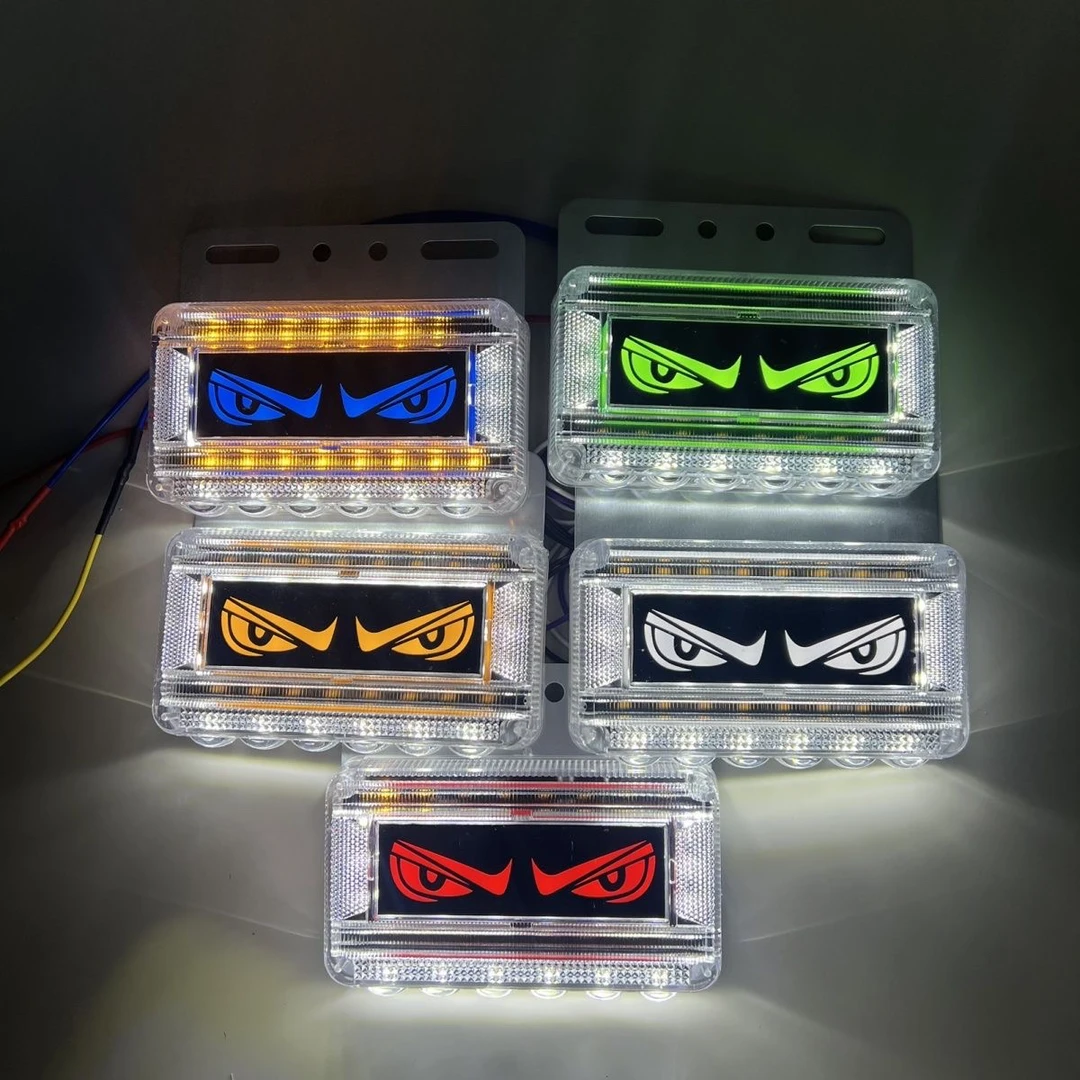 新款24V安全行驶挂车边灯货车侧灯汽车强光超亮带转向防水led腰灯