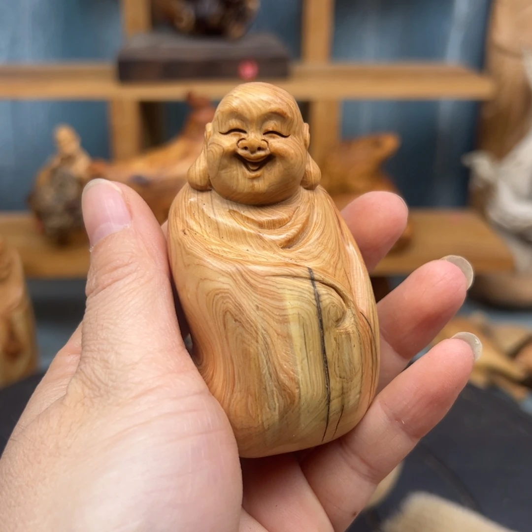 木波***奶崖柏木摆件手把件，