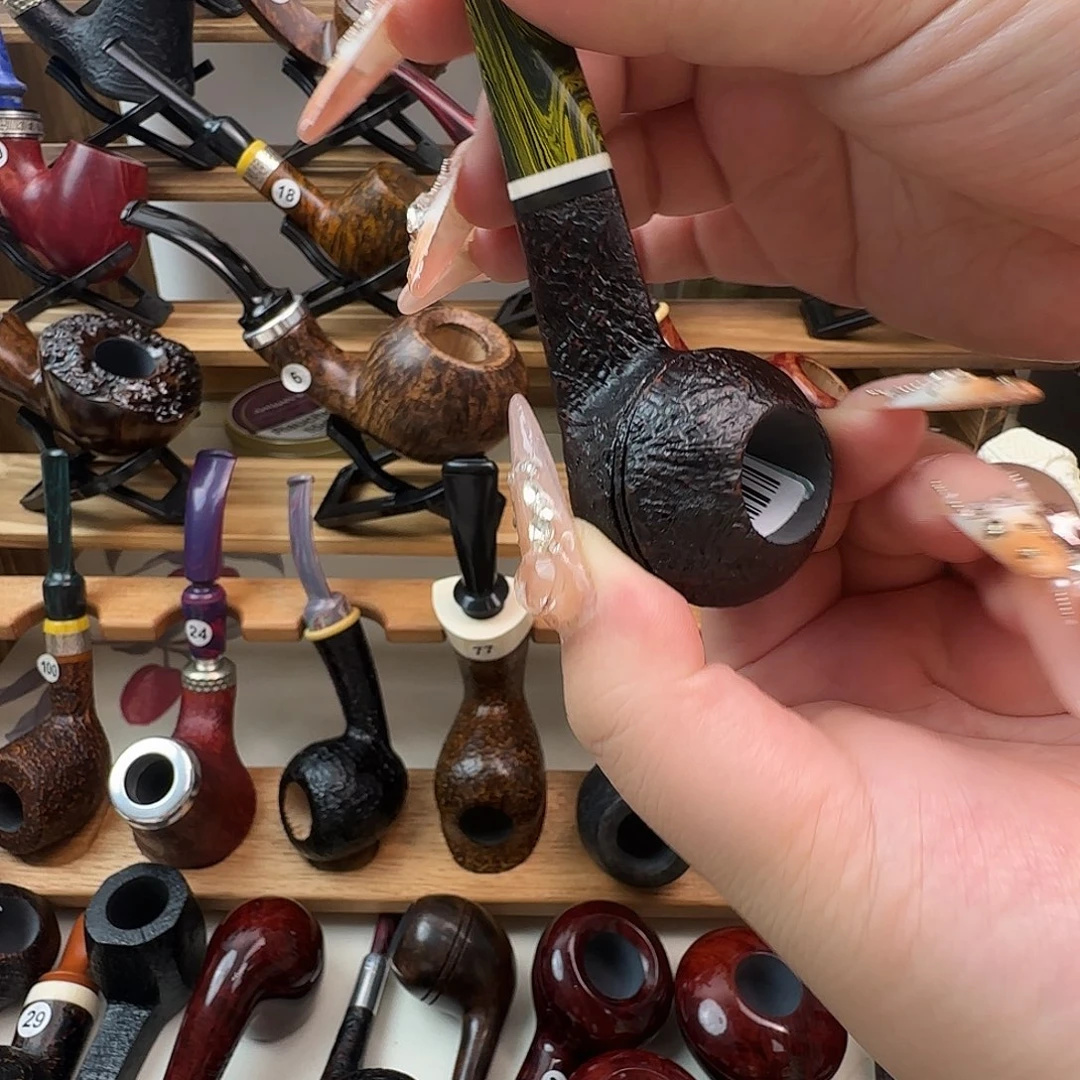 石楠木手工牛头烟斗