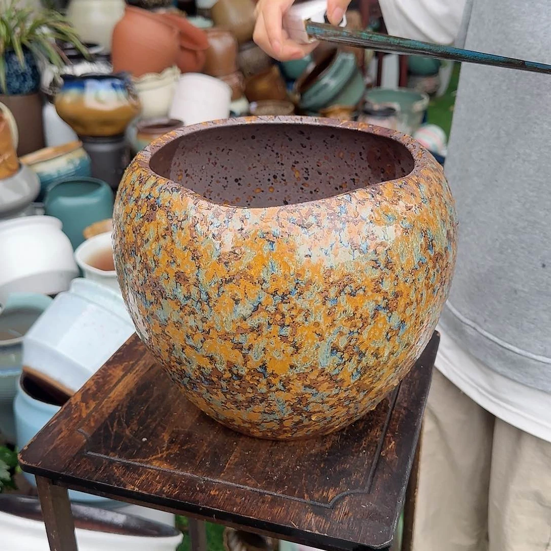 紫砂花盆王嫂花盆0615-594高23口21