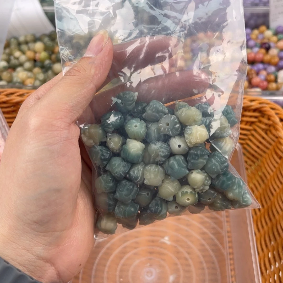 白玉菩提吊坠诡**狐z12mm 60颗 瑕