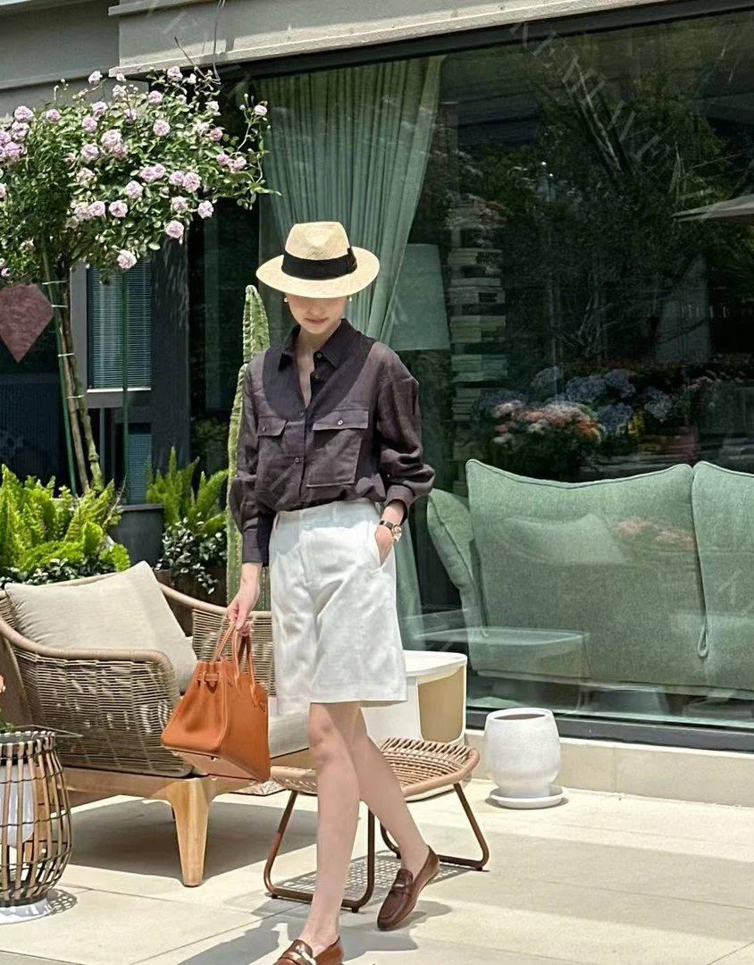 韩系中高端棉麻衬衫