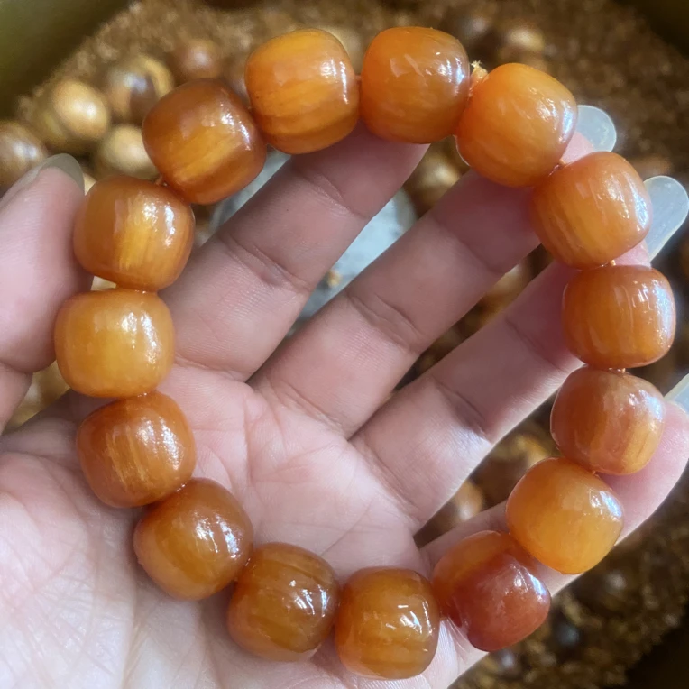 1.5x1.6老型桶珠松明子手串油性高透光自带香味