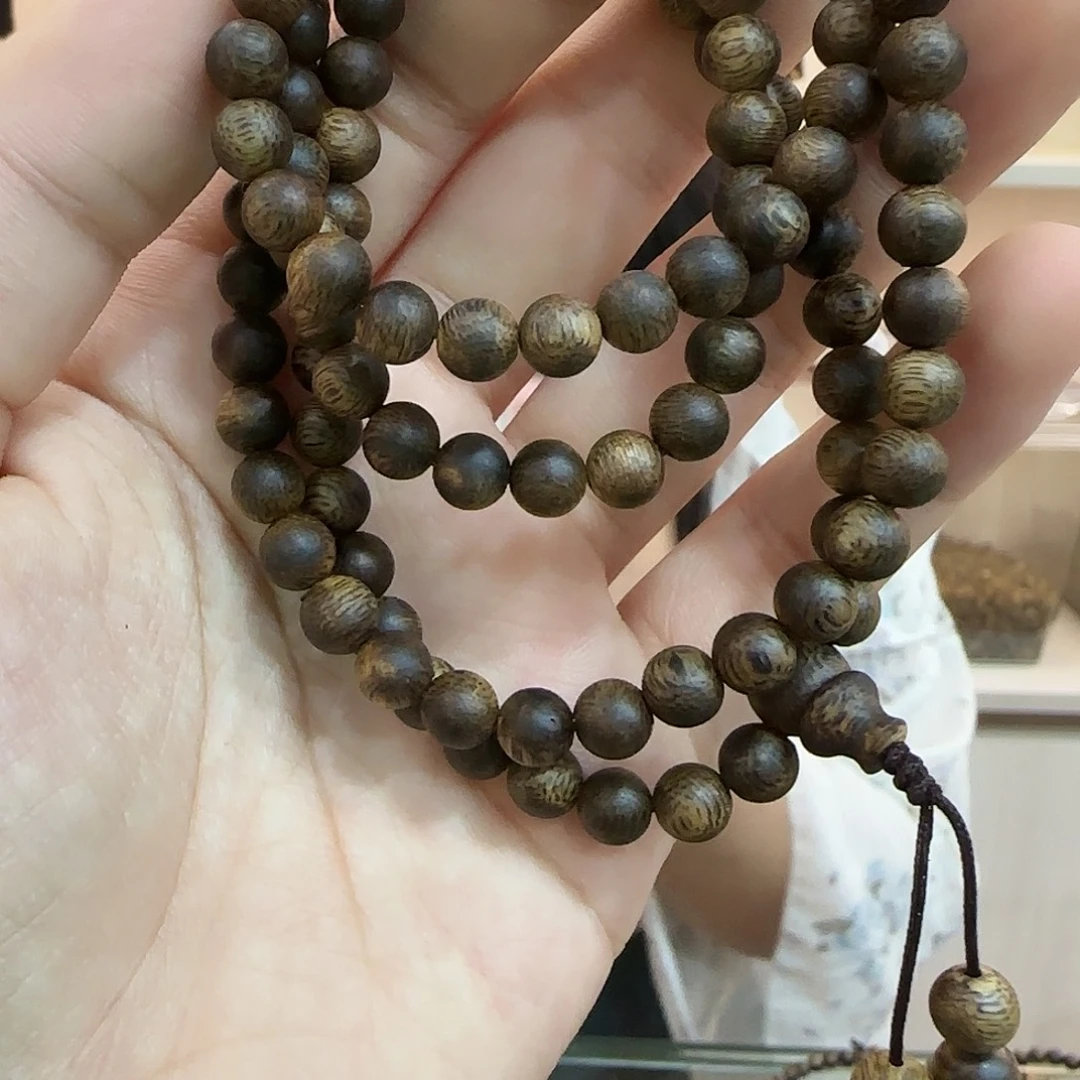 沉香碎屑沉香卡6圆珠多圈 多样性发一