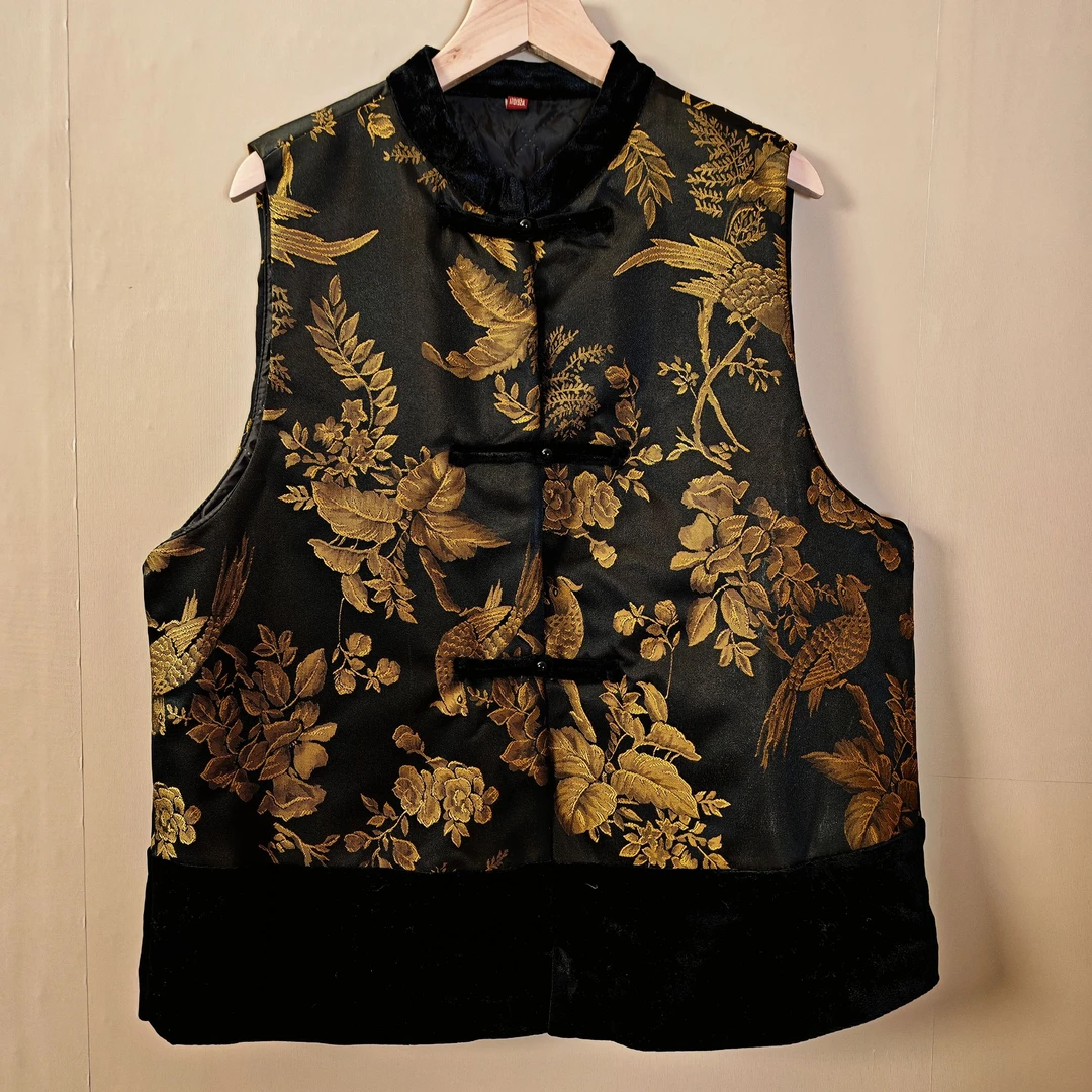 【金羽繁花】春季马甲新中式网红洋气马甲春游出行衣服薄棉款中国风