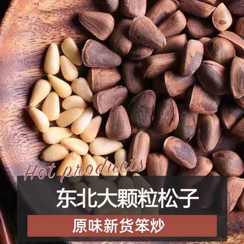 2025年开口松子特大颗粒小火笨炒铁锅笨炒东北红松子圣诞节