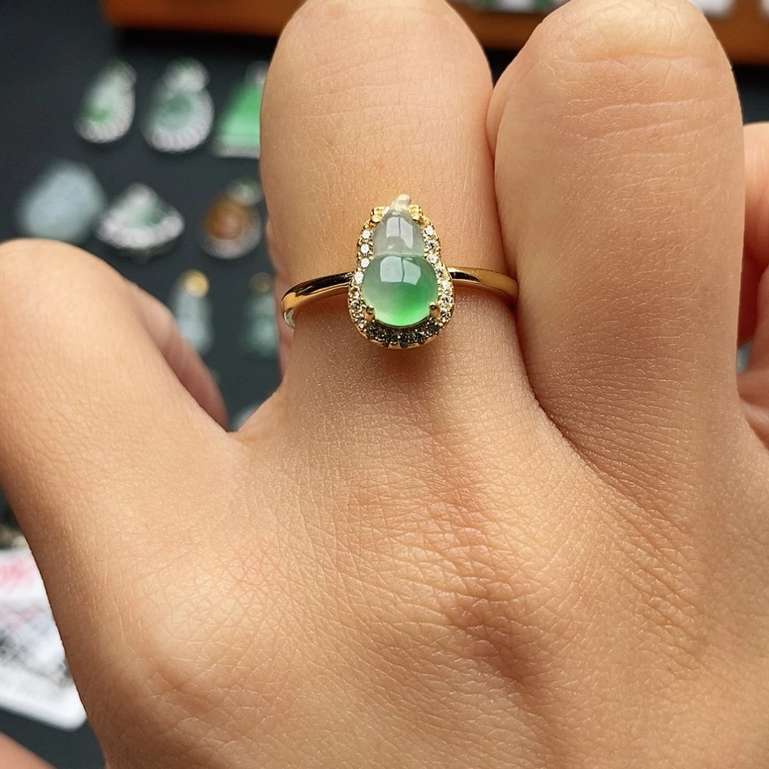 翡翠银S925镶嵌戒指